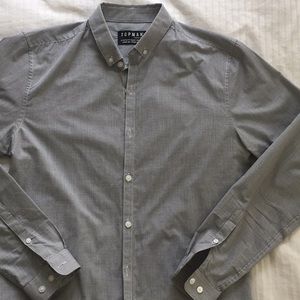 Gray button down